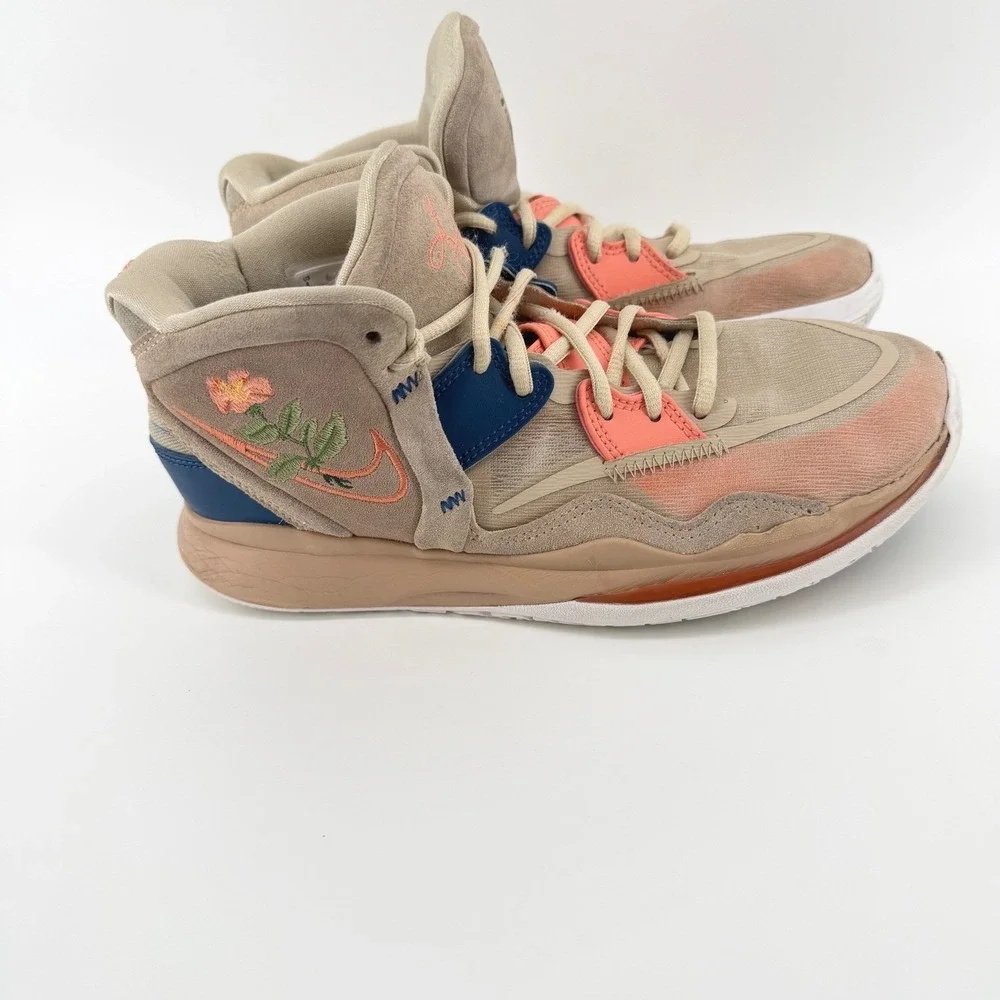 Nike Kyrie Infinity Tan Beige Floral Embroidery Basketball Shoes Womens 8‎
